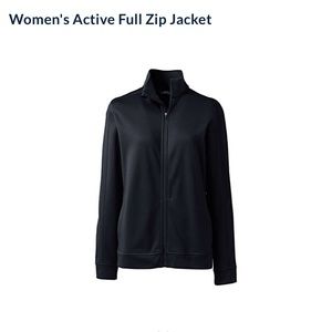 Lands end black women’s zip jacket size: M